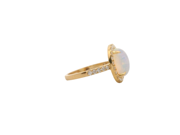 Opal & Diamond Ring