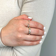 Tapered Open Claw Diamond Band