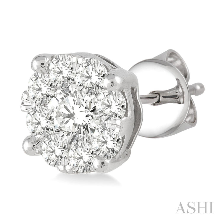 Ashi - 1 Carat Lovebright Essential Diamond Stud Earrings