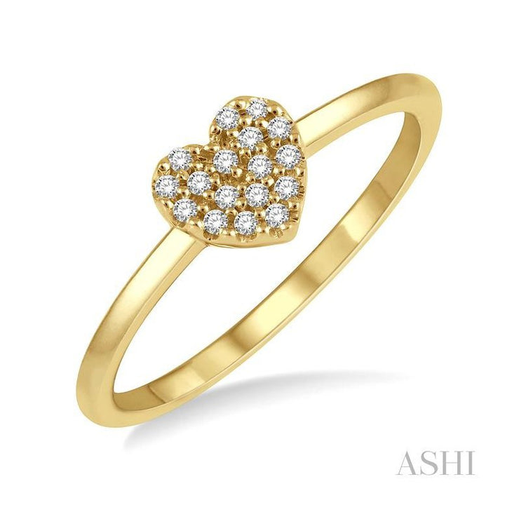 ASHI - DIAMOND HEART RING