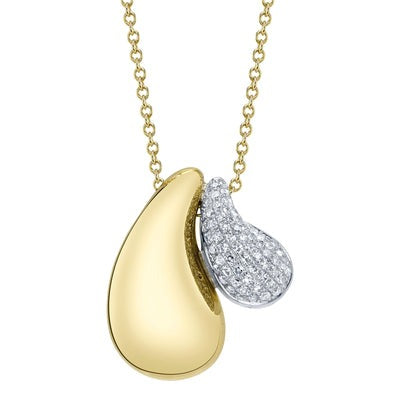 Shy Creation - Diamond Teardrop Necklace