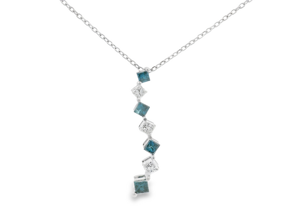 Blue & White Diamond Pendant