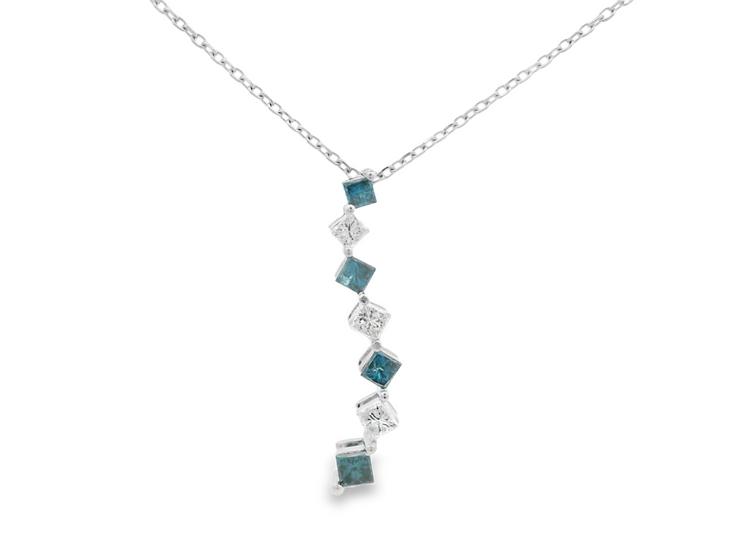 Blue & White Diamond Pendant