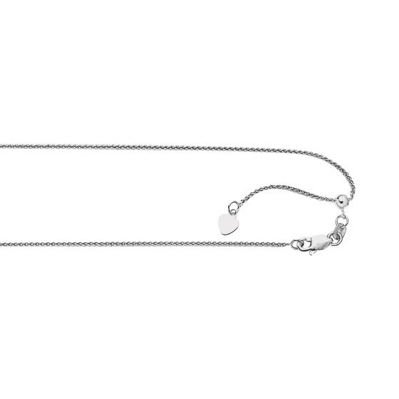 STERLING SILVER ADJUSTABLE WHEAT CHAIN 22"