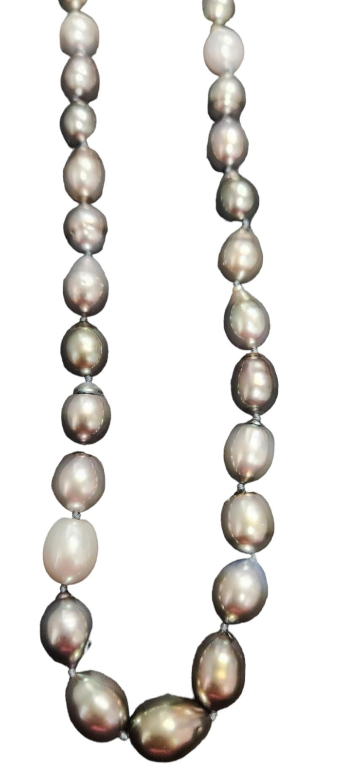 Huge 11-10 mm tahitian baroque tahitian black blue pearl necklace 14k Clasp  | eBay
