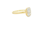 Bezel Set Diamond Solitaire Engagement Ring - 2 Ct Radiant