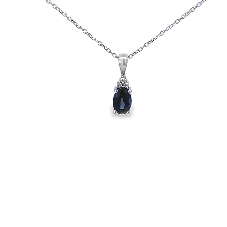 SAPPHIRE & DIAMOND PENDANT