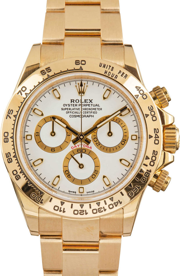 2019 Rolex Yellow Gold Daytona - White Dial