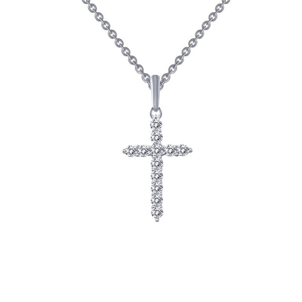 LAFONN - 0.36 CTW CROSS PENDANT NECKLACE