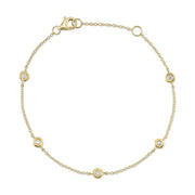 Shy Creation- Yellow Gold Diamond By The Yard Bracelet