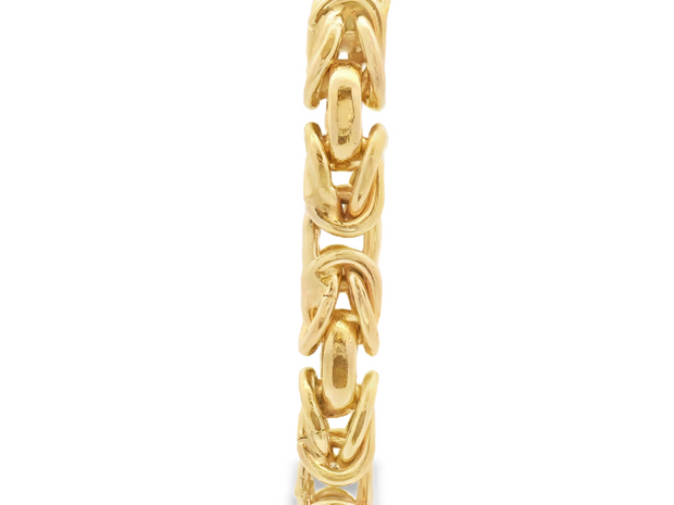 5.5mm Yellow Gold Byzantine Bracelet