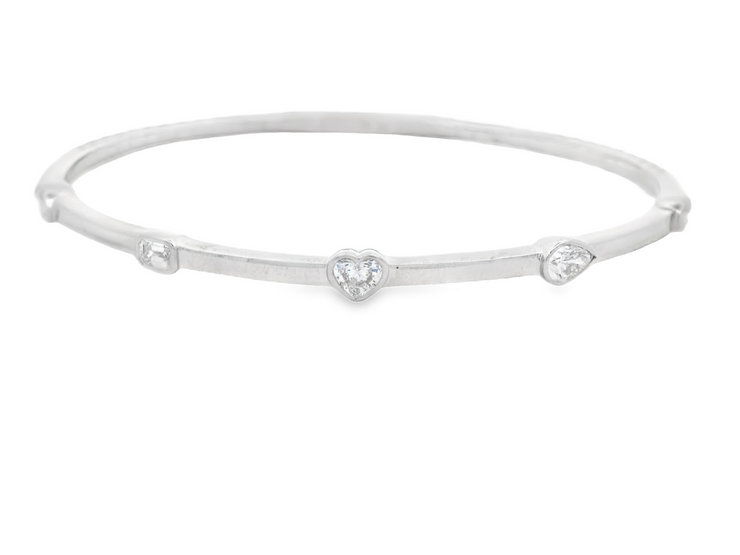 Multi Shape Diamond Bangle Bracelet