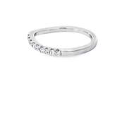 SLIGHT CONTOUR DIAMOND WEDDING BAND