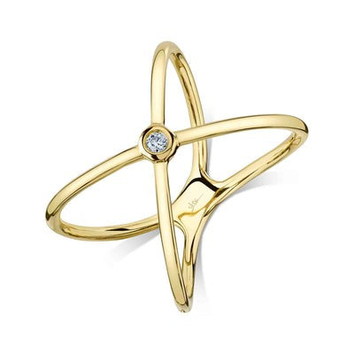 Shy Creation - Diamond 'X' Ring