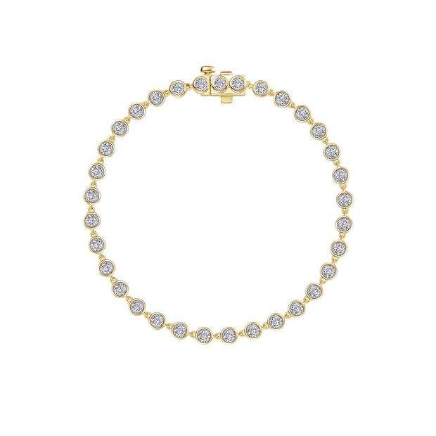 Lafonn - Yellow Plated Sterling Silver Bezel Set Tennis Bracelet