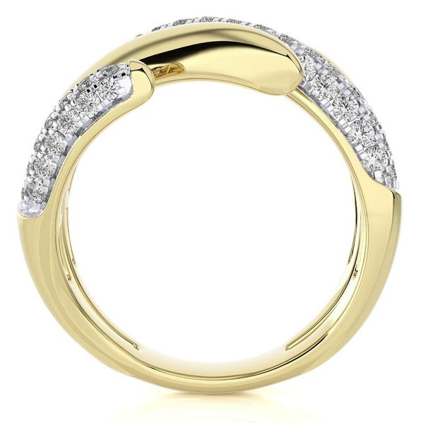 Diamond Bypass Ring