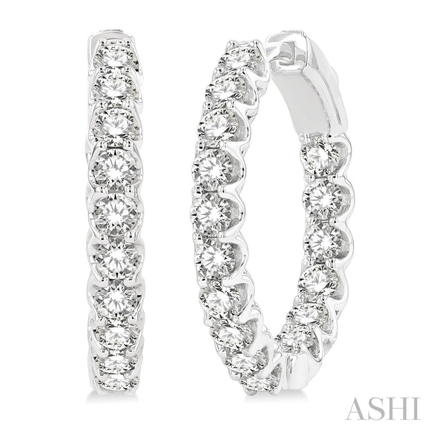 ASHI – DIAMOND IN & OUT HOOP EARRINGS