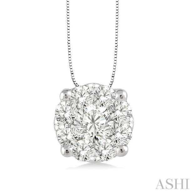Ashi - 1/3 Carat "Lovebright" Cluster Pendant