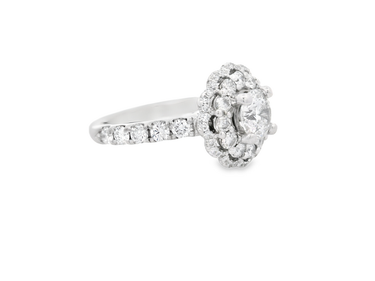 Double Halo Engagement Ring