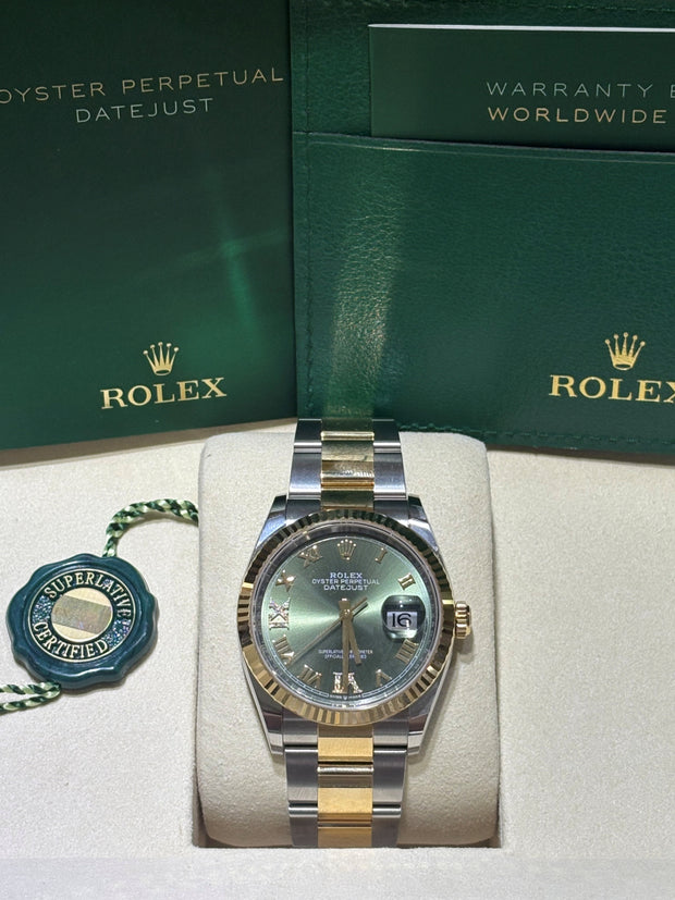 2025 Rolex Two Tone Datejust - Green Dial