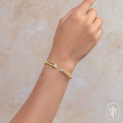 Shy Creation - 0.20Ct Diamond Baguette Bangle