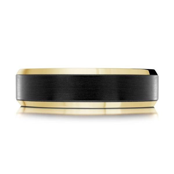 ?BLACK CARBON FIBER, GOLD & TANTALUM MARDINI WEDDING BAND