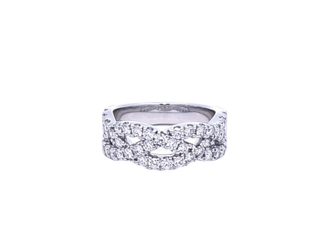 DIAMONDS FOREVER - 3 ROW BRAIDED DIAMOND BAND