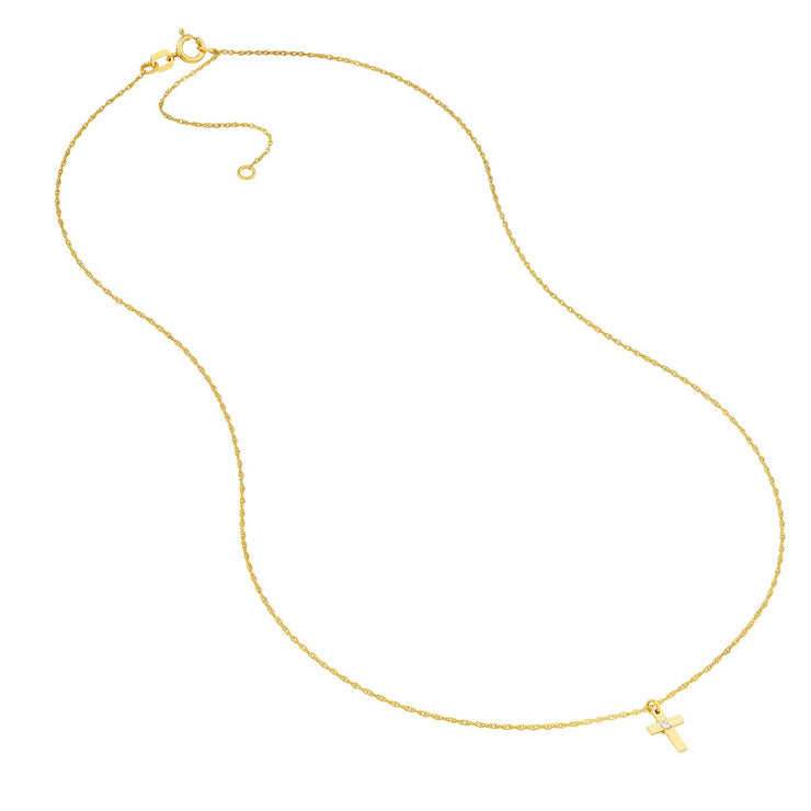 Small Diamond Cross Pendant