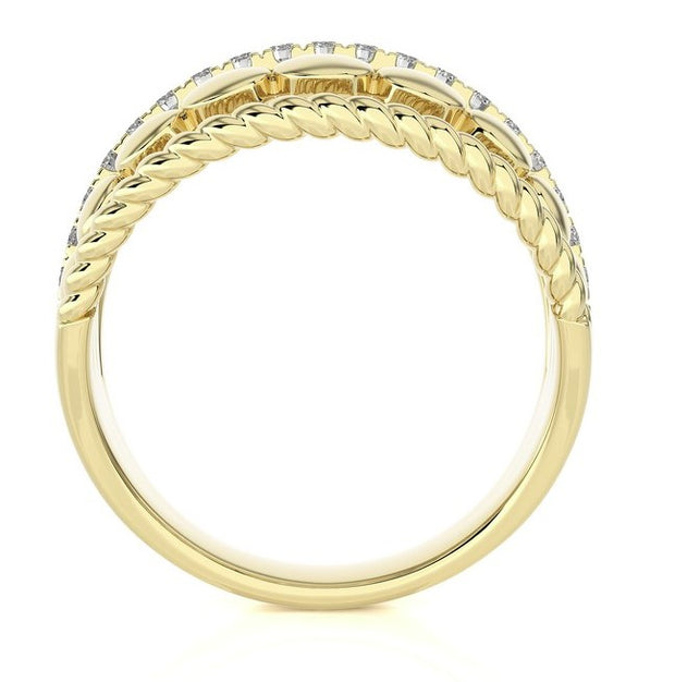 4 Row Diamond Ring