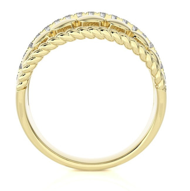 4 Row Diamond Ring