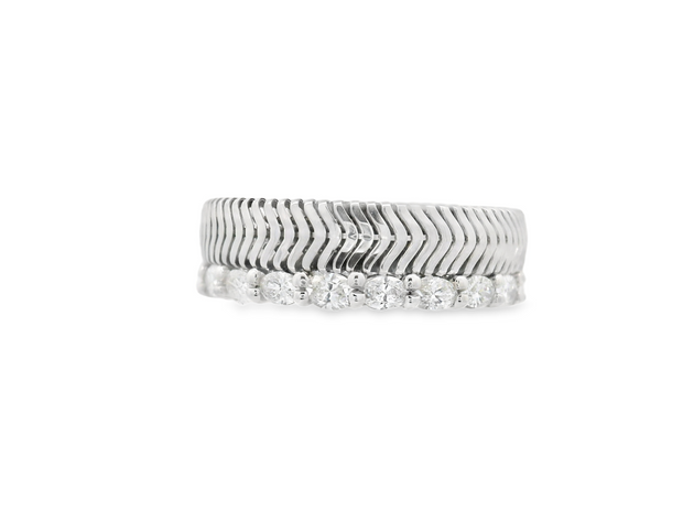 Wide Band Diamond Ring