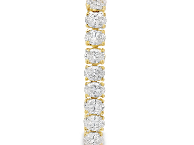 Oval Diamond Tennis Bracelet