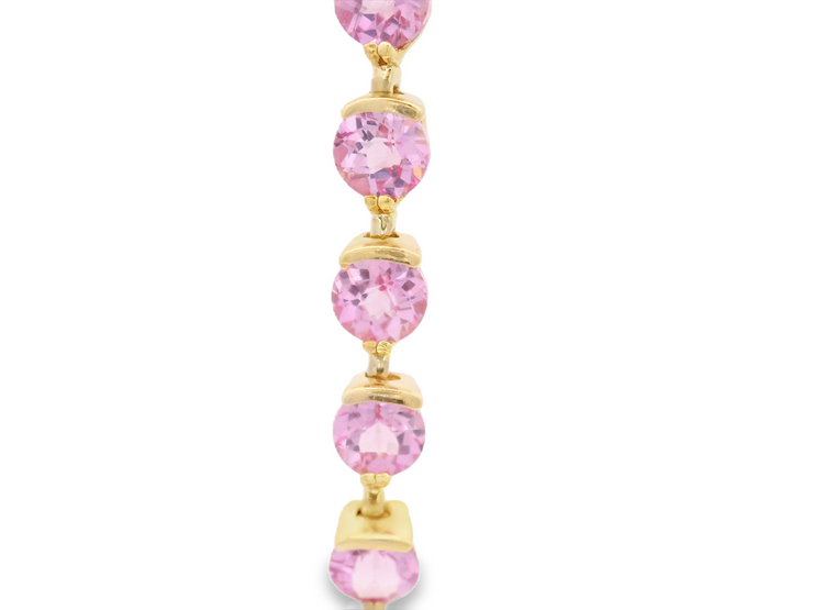 Pink Sapphire Tennis Bracelet