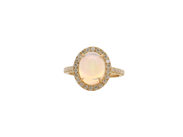 Opal & Diamond Ring