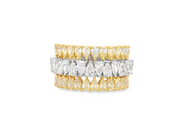 Yellow & White Pear Diamond Ring