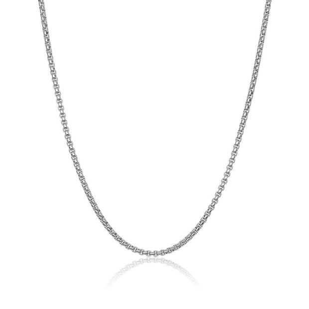 ITALGEM STEEL – ROUND BOX CHAIN NECKLACE