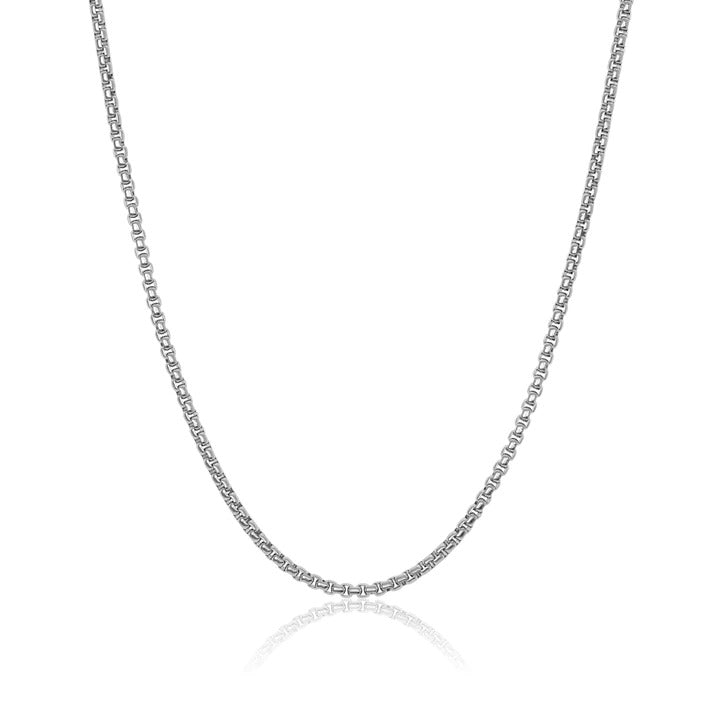 ITALGEM STEEL – ROUND BOX CHAIN NECKLACE