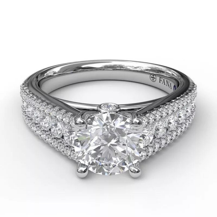 FANA - DIAMOND THREE ROW ENGAGEMENT RING