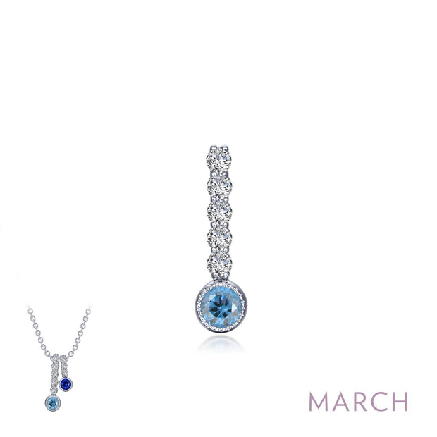 LAFONN- MARCH BIRTHSTONE LOVE PENDANT