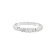 5 Stone Diamond Wedding Band - 1/3 Ct
