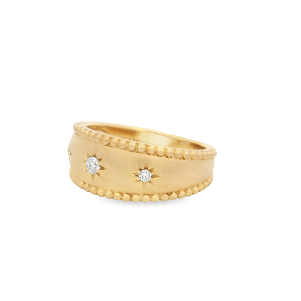 Matte Diamond Star Ring