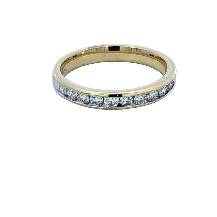 CHANNEL SET DIAMOND WEDDING BAND - 0.50 TCW