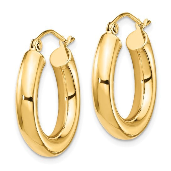 14KT YELLOW GOLD HOOPS