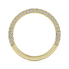 14K Yellow Gold Pave Domed Wedding Band With 81=0.77ctw Round Lab Grown Diamonds