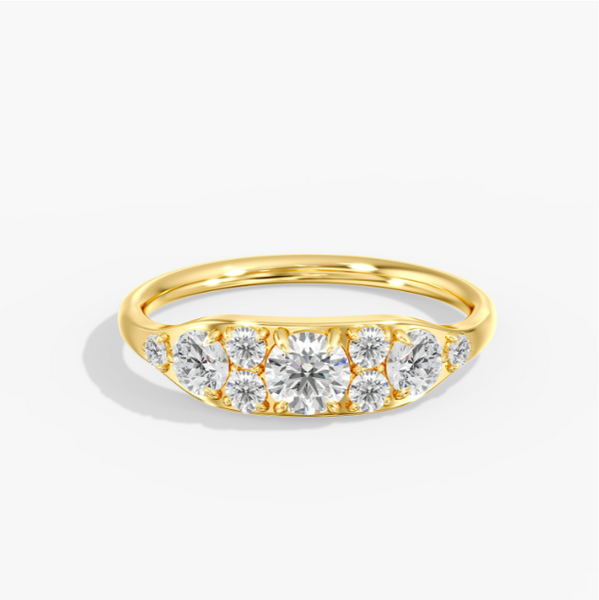 Everlee Round Mosaic Fashion Ring - Lab Diamonds