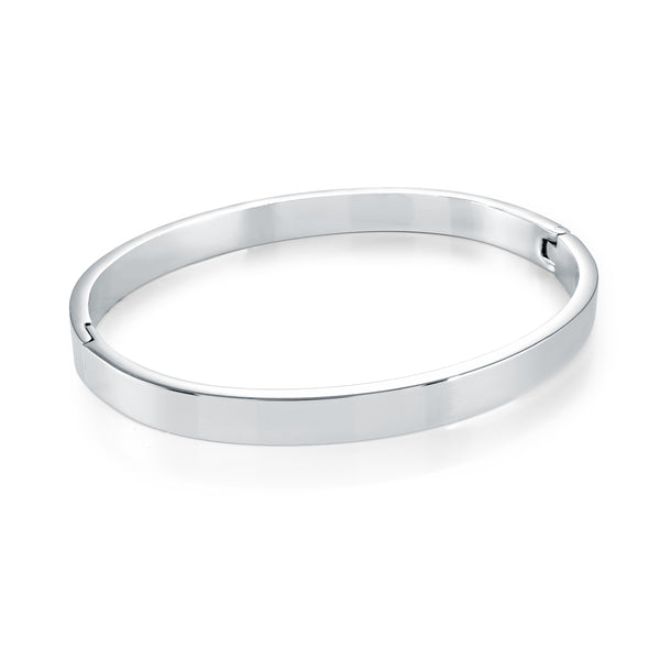 Italgem - Stainless Steel 6Mm Flat Bangle Bracelet