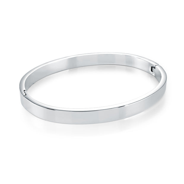 Italgem - Stainless Steel 6Mm Flat Bangle Bracelet
