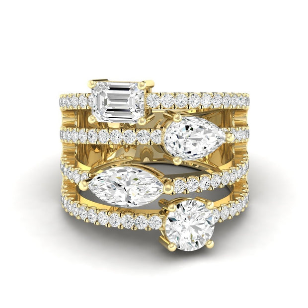 Multi Row Diamond Ring