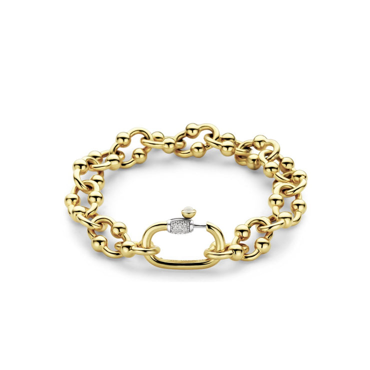 TI SENTO - GOLD PLATED STERLING SILVER CHUNKY BRACELET