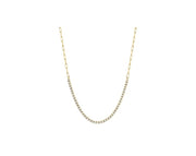 SHY CREATION - YELLOW GOLD DIAMOND PAPER CLIP LINK NECKLACE